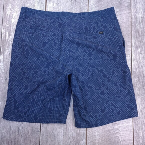 Nike Shorts Mens 34 Blue Tech Camo Modern Fit Tour Performance Bermuda Athletic - Picture 2 of 8